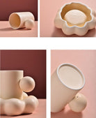 Minimalist Coffee Cup with Cloud Shaped Plate Plant Studio LLC