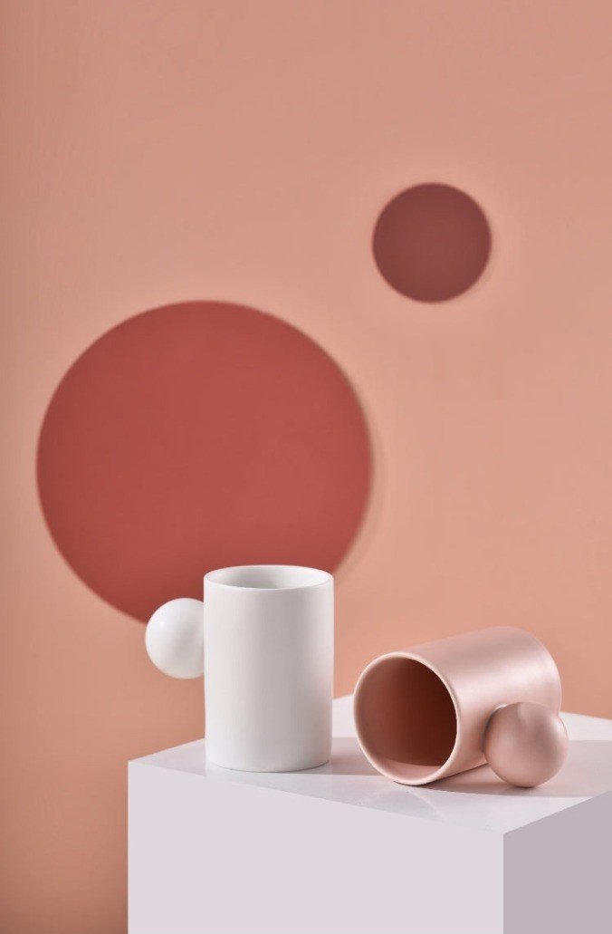 Minimalist Coffee Cup with Cloud Shaped Plate Plant Studio LLC