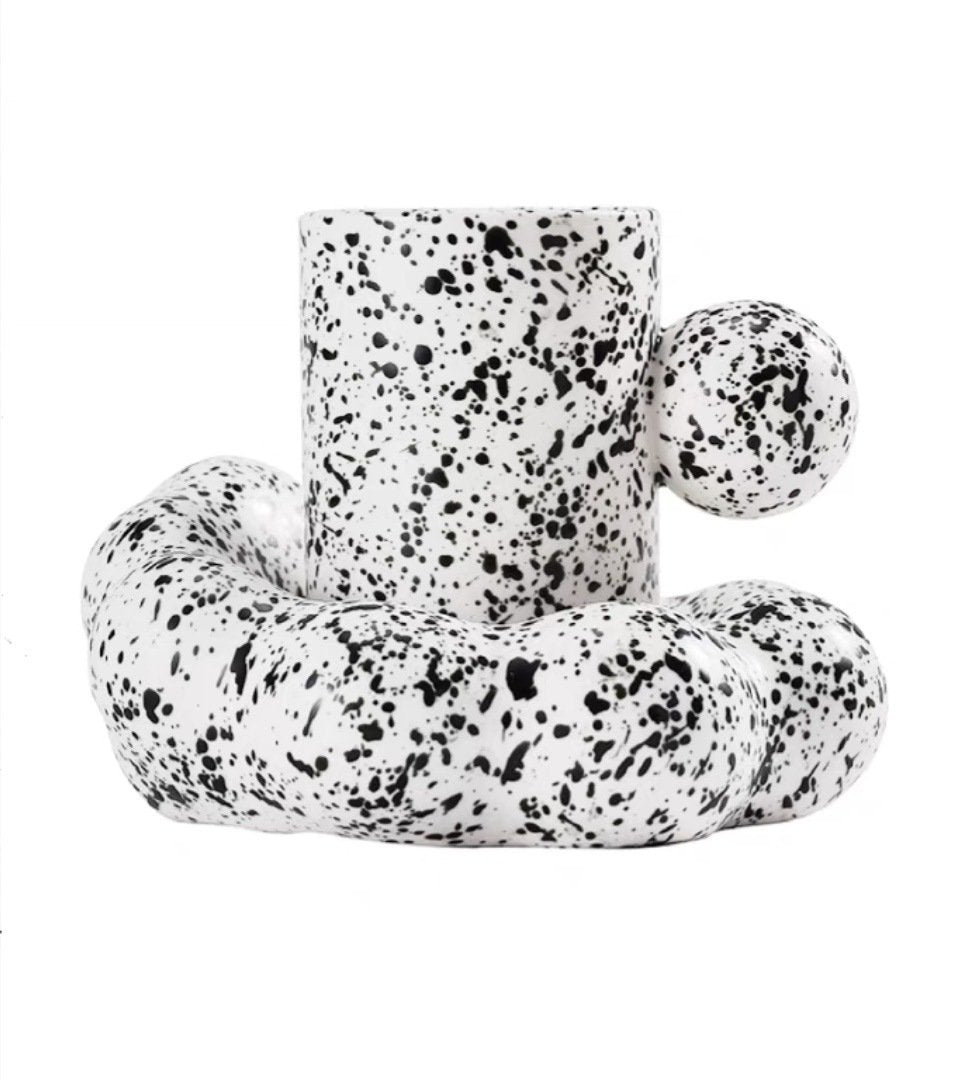 Minimalist Coffee Cup with Cloud Shaped Plate Plant Studio LLC Oreo Cookie