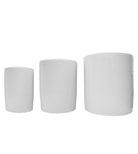 White Ceramic Pot - Cylinder Plant Studio LLC