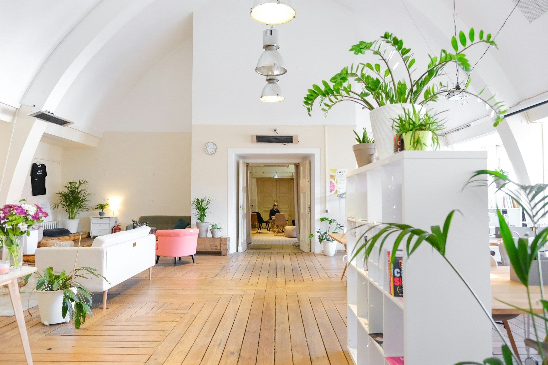 many potted plants in office - Plant Studio