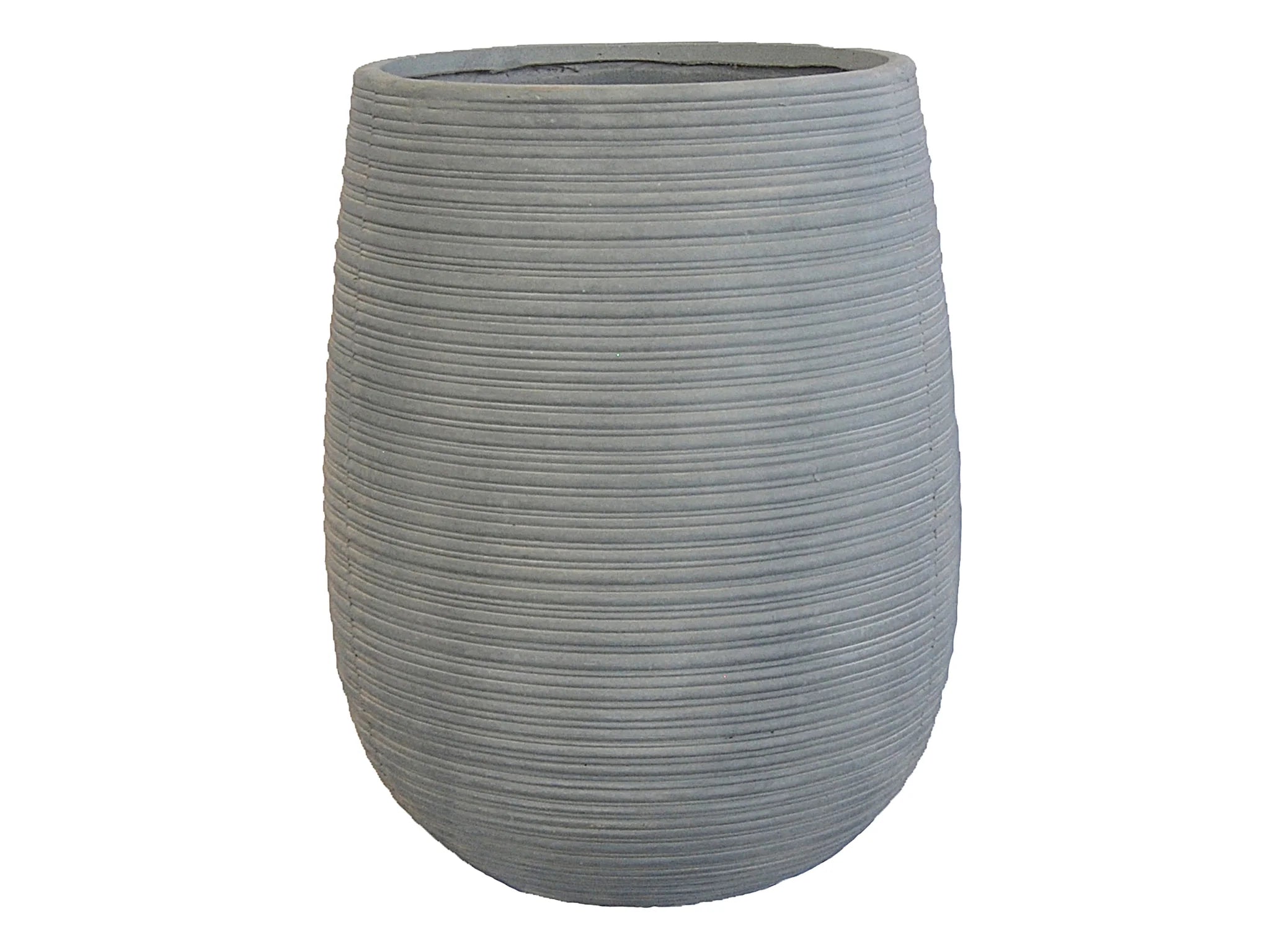 Fiber Cement Striped Pot - Gray - Plant Studio LLC