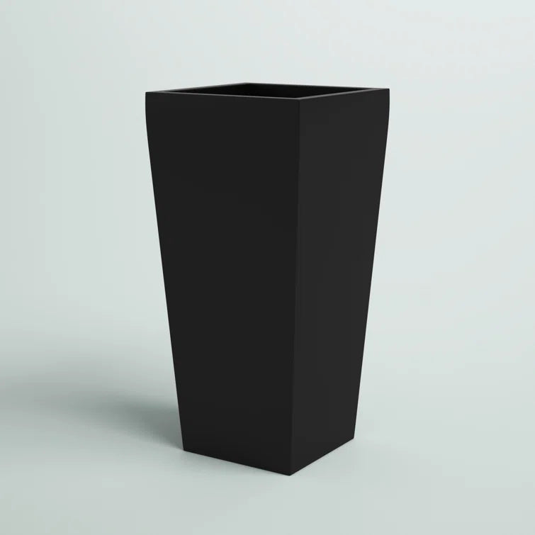 Fiber Glass Tall Pot - Black