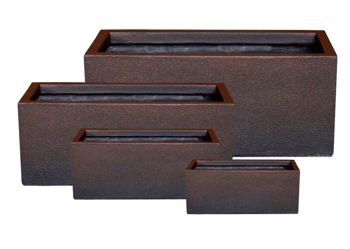 Fiber Clay Rectangle Pot - Industrial Maroon – Plant Studio LLC