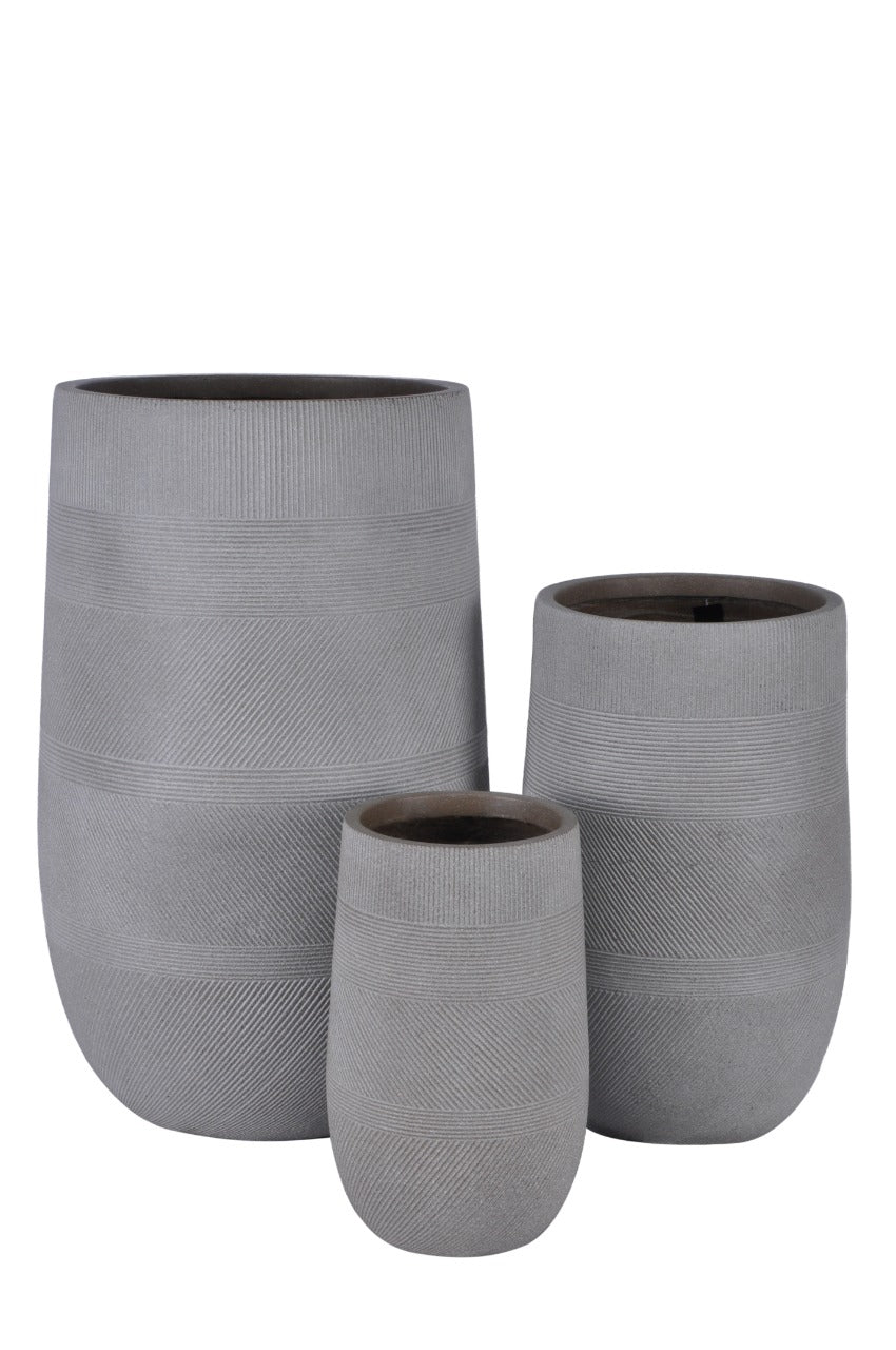 Long Drop Fiber Clay Pot - Plant Studio LLC