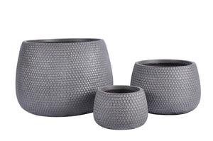 Fiber Clay Pot - Grayish Brown