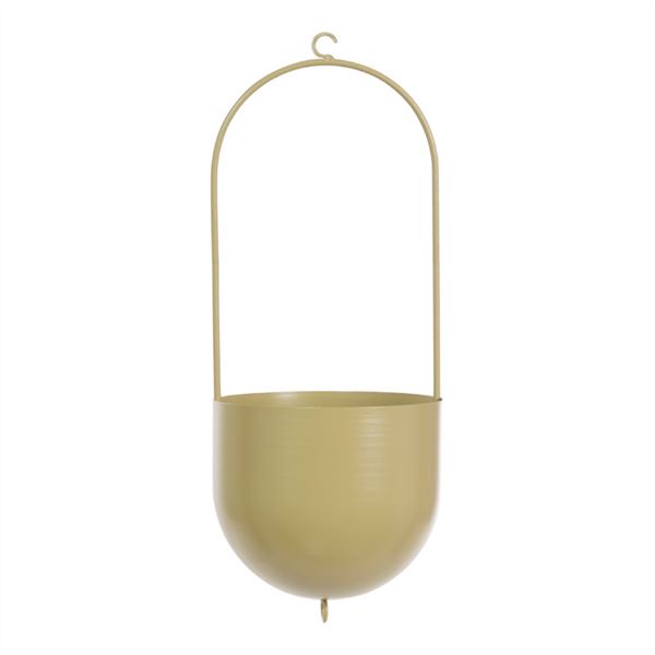 Trendy Metal Hanging Pot - Green
