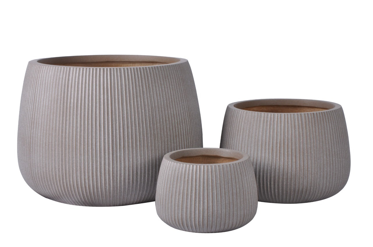 Fiber Clay Pot - Taupe - Plant Studio LLC