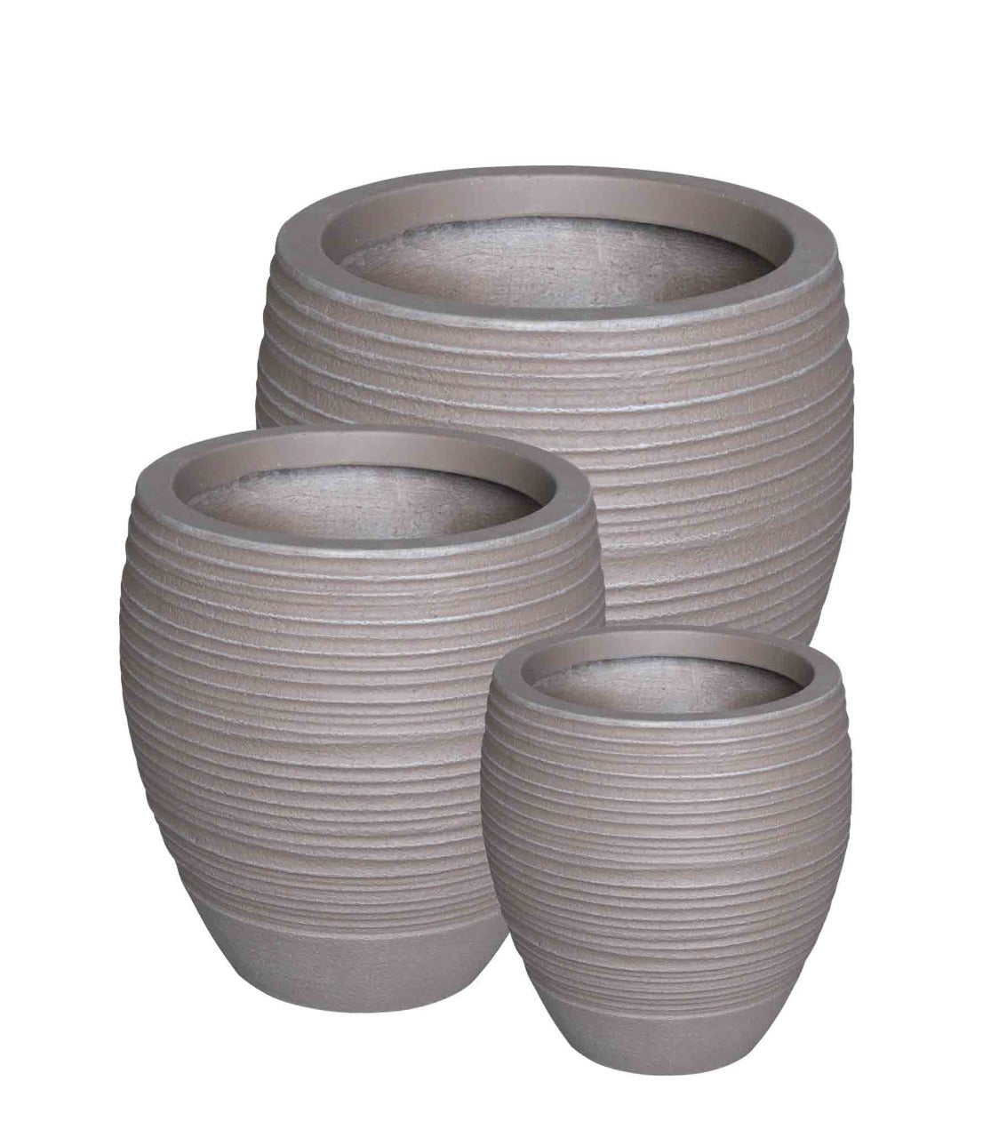 Fiber Clay Pot - Taupe 3 - Plant Studio LLC