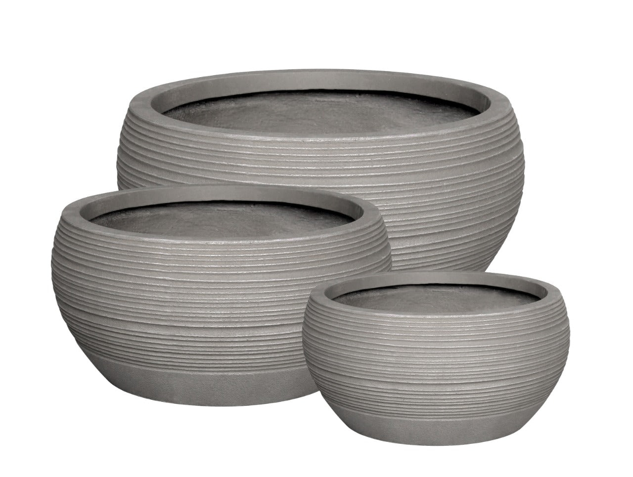 Fiber Clay Round Pot - Ring