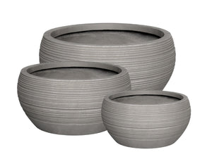 Fiber Clay Round Pot - Ring