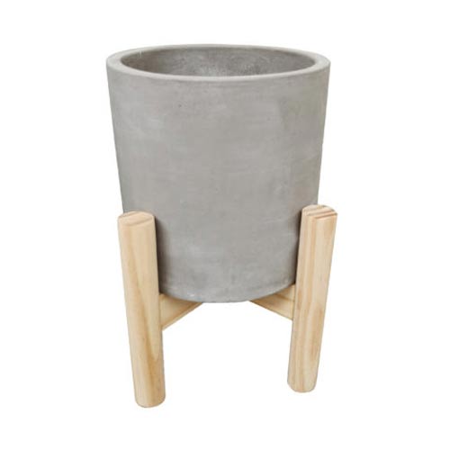 Cement Pot with Stand - Plant Studio LLC