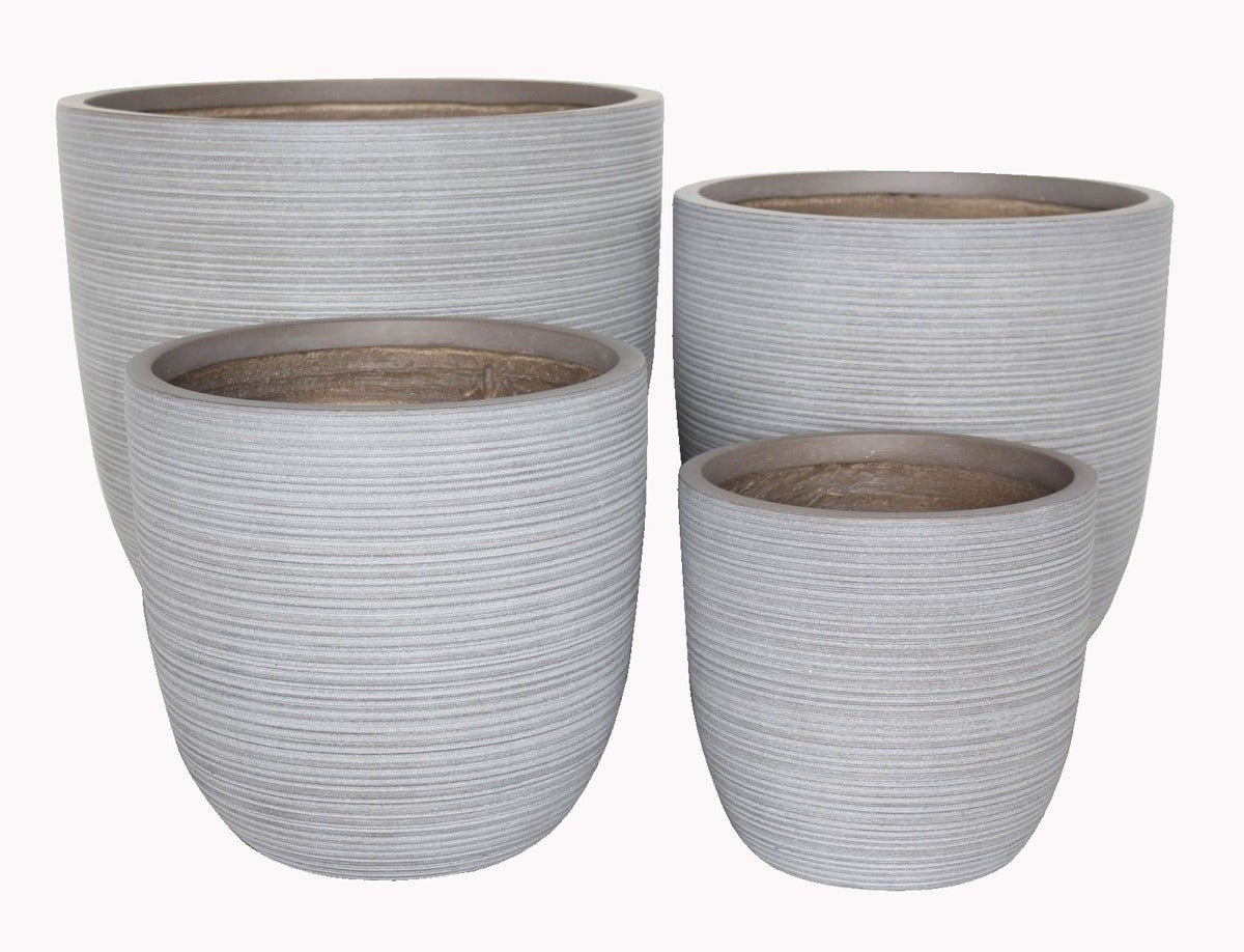 Fiber Clay Pot - Taupe 2