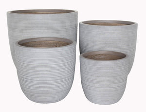 Fiber Clay Pot - Taupe 2