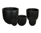 Fiber Clay Pot - Black, White - Plant Studio LLC