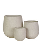 Fiber Clay Cream Pot - Plant Studio LLC