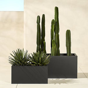 Rectangle GRP Fiber Clay Pots - Matte