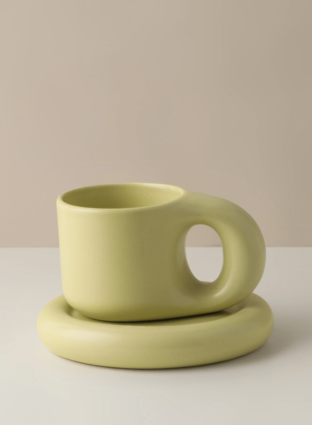 Chubby Cookie Mug and Plate Plant Studio LLC Matcha Green Tea 