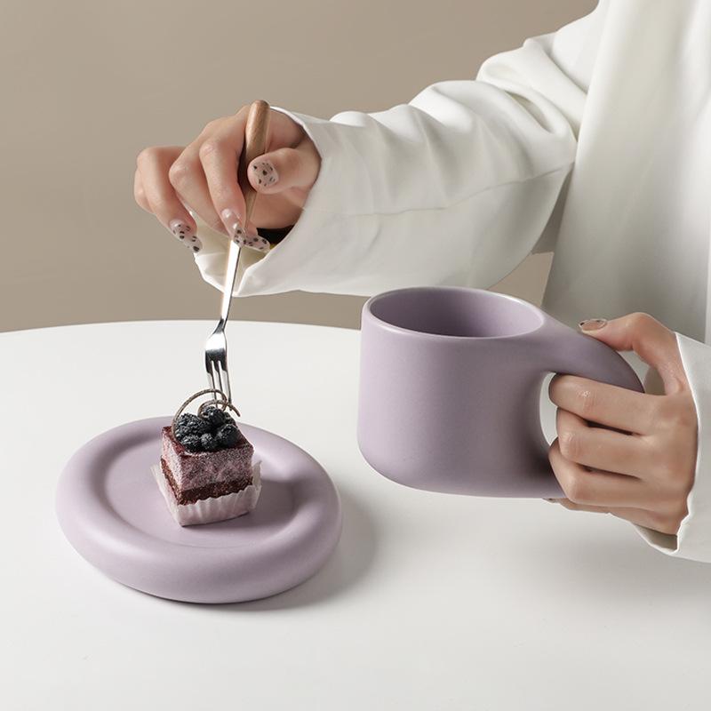 Chubby Cookie Mug and Plate Plant Studio LLC Purple Rain 
