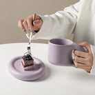 Chubby Cookie Mug and Plate Plant Studio LLC Purple Rain 